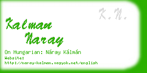 kalman naray business card